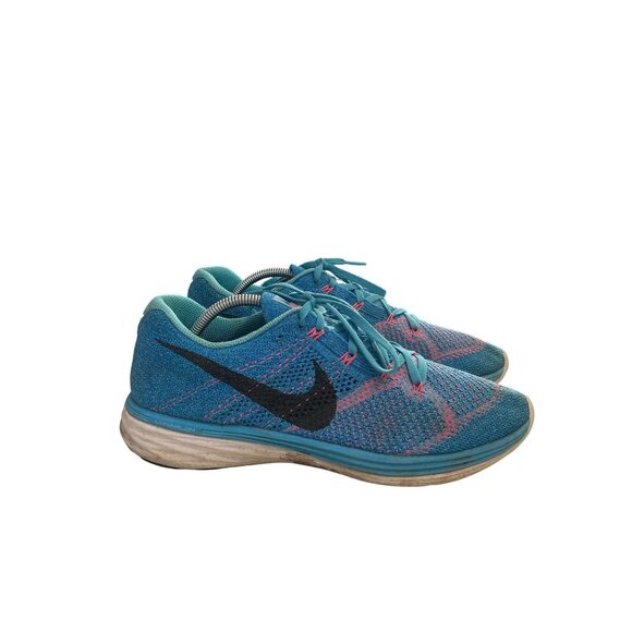 Nike 698182 flyknit lunar 3 Women's Size 10 Blue Pink Mesh Running sneaker Shoes - Picture 5 of 7